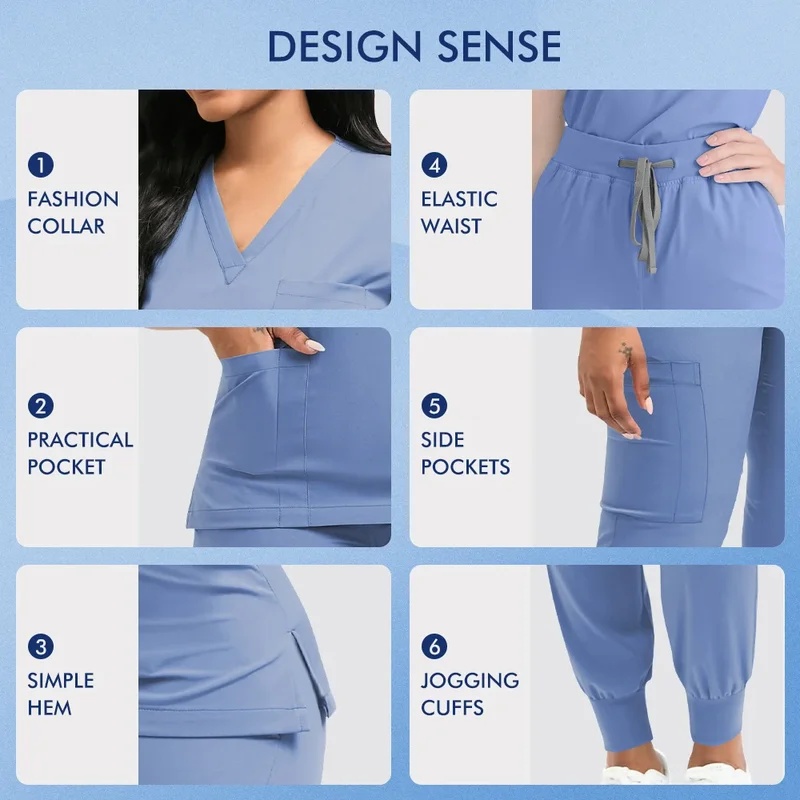 Medical Lab Units - COSWomen Medical Scrubs Set Nurse Uniform