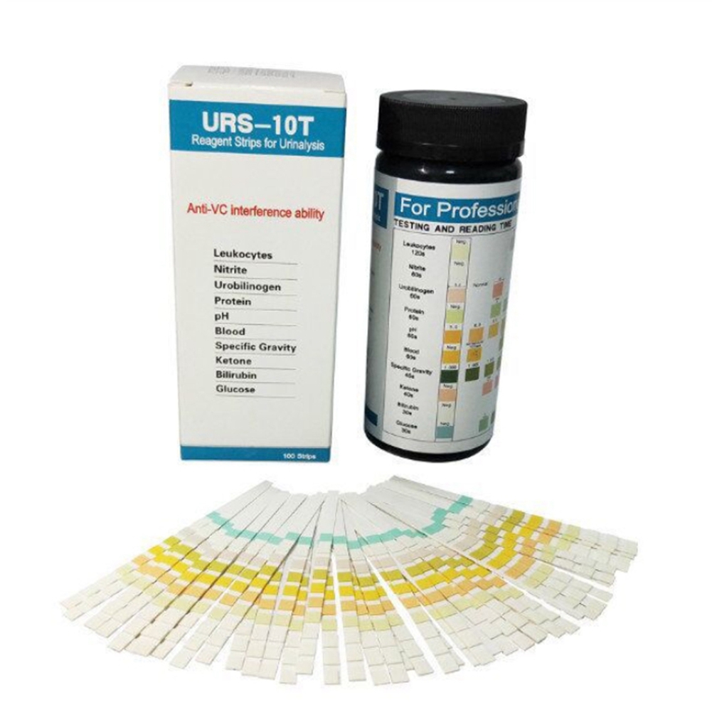 QWE-100 Strips URS-10T Urinaly - Urinalysis Reagent Strip ulasan dan harga