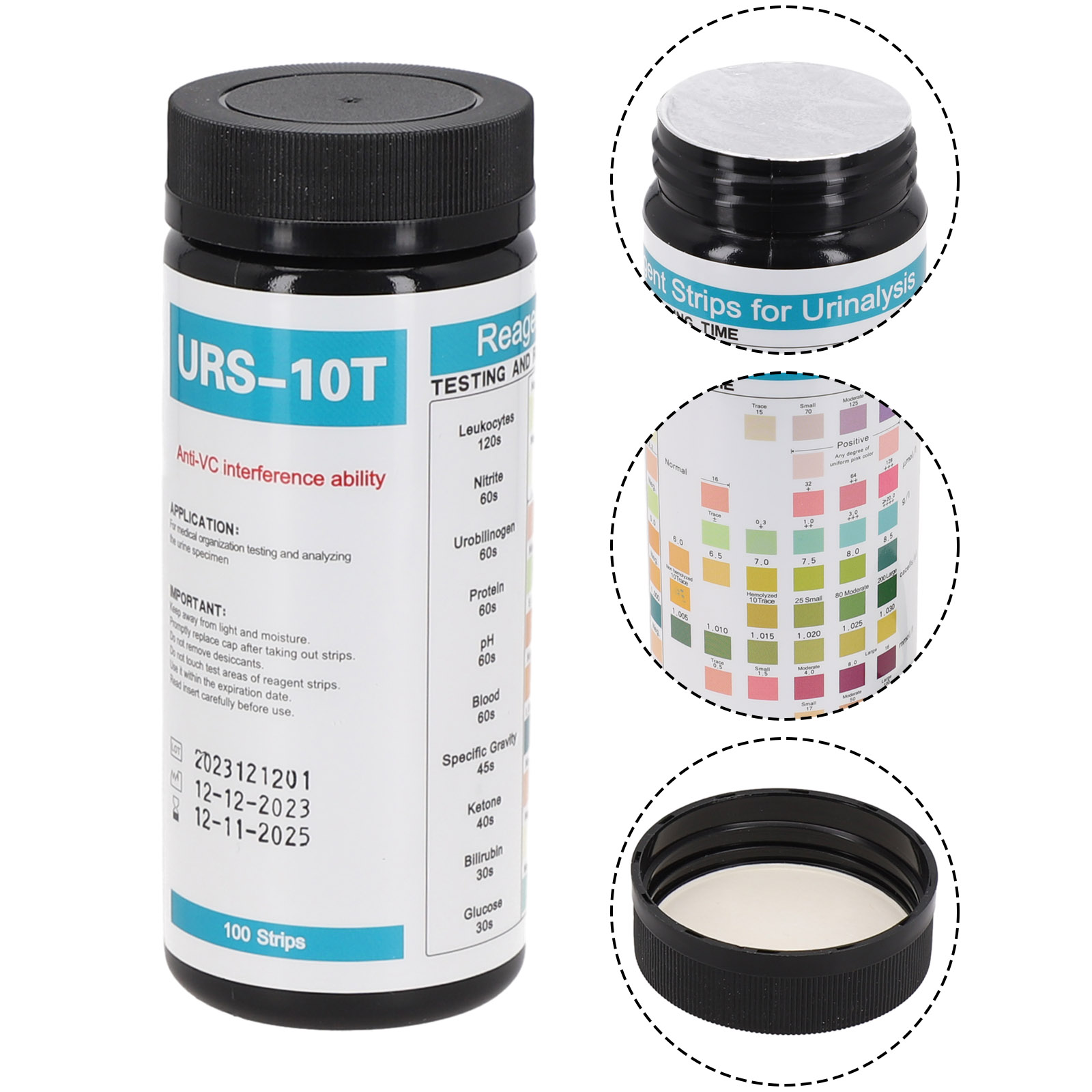 100 Strips URS-10T Reagent Uri - Urinalysis Reagent Strip ulasan dan harga