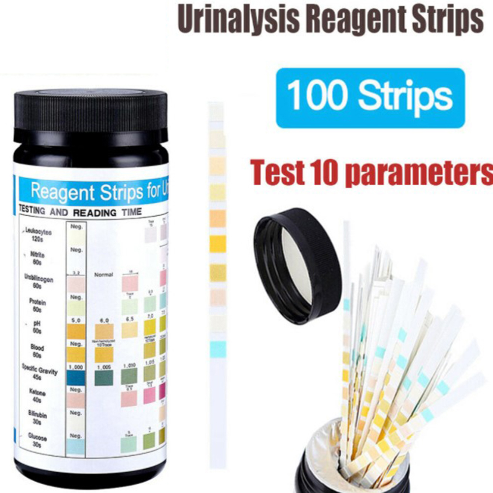 100 Strips URS-10T Reagent Uri - Urinalysis Reagent Strip ulasan dan harga