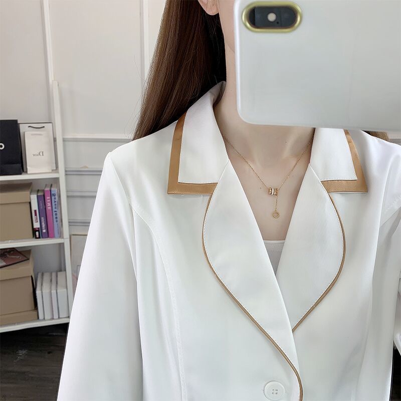 white short beauty uniform dre - Medical Lab Coats ulasan dan harga