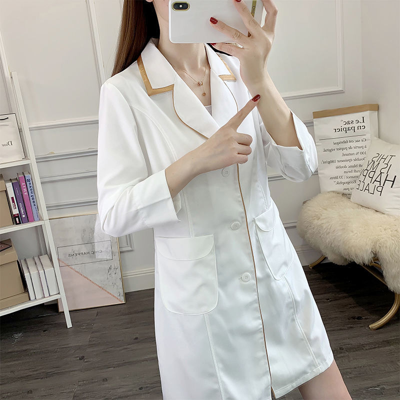 white short beauty uniform dre - Medical Lab Coats ulasan dan harga