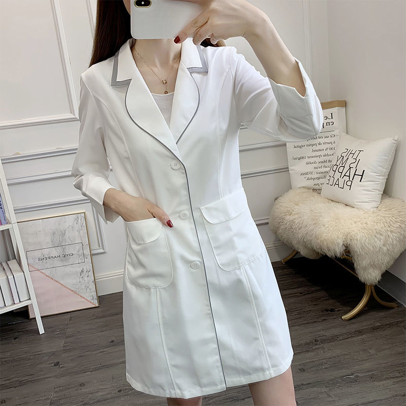 white short beauty uniform dre - Medical Lab Coats ulasan dan harga