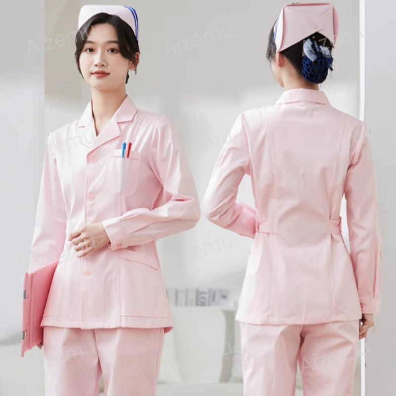 New White Long Sleeve Nurse Un - Medical Lab Coats ulasan dan harga
