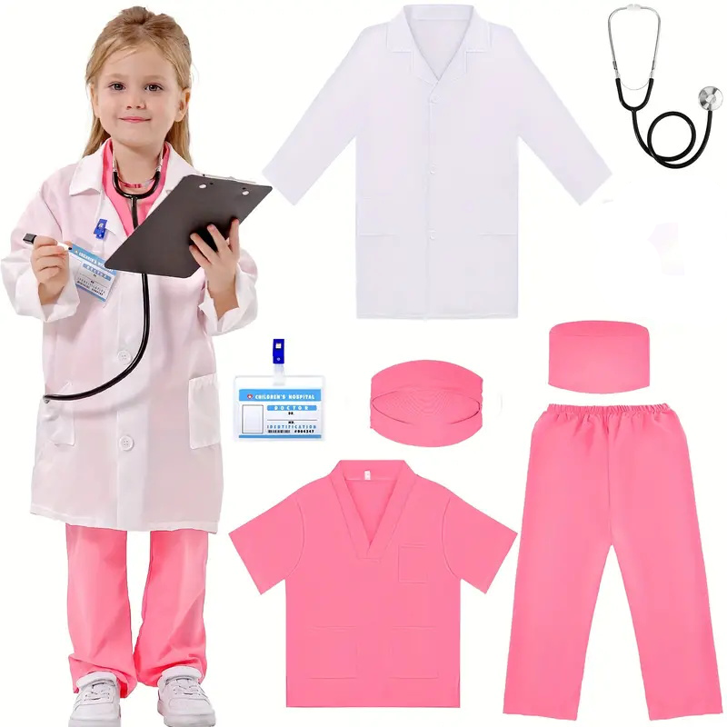 7PCS Kids Doctor Nurse Cosplay - Medical Lab Units ulasan dan harga