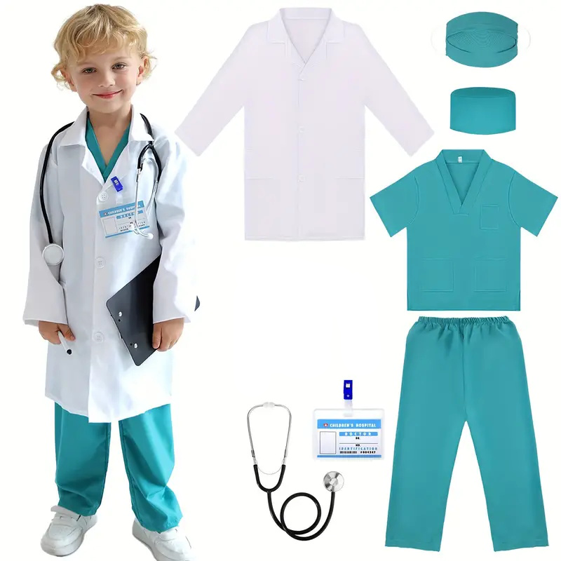 7PCS Kids Doctor Nurse Cosplay - Medical Lab Units ulasan dan harga