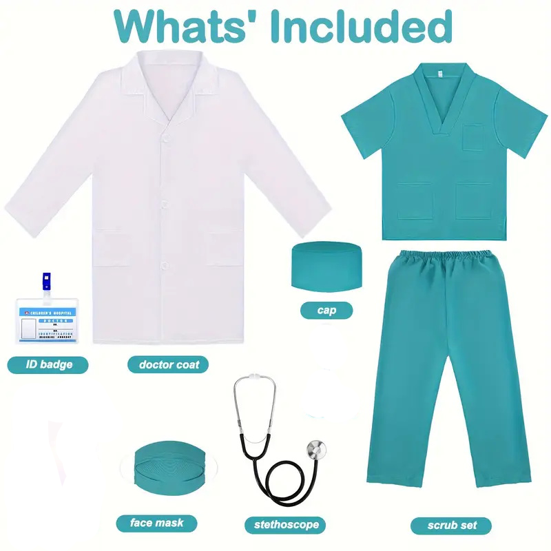 7PCS Kids Doctor Nurse Cosplay - Medical Lab Units ulasan dan harga