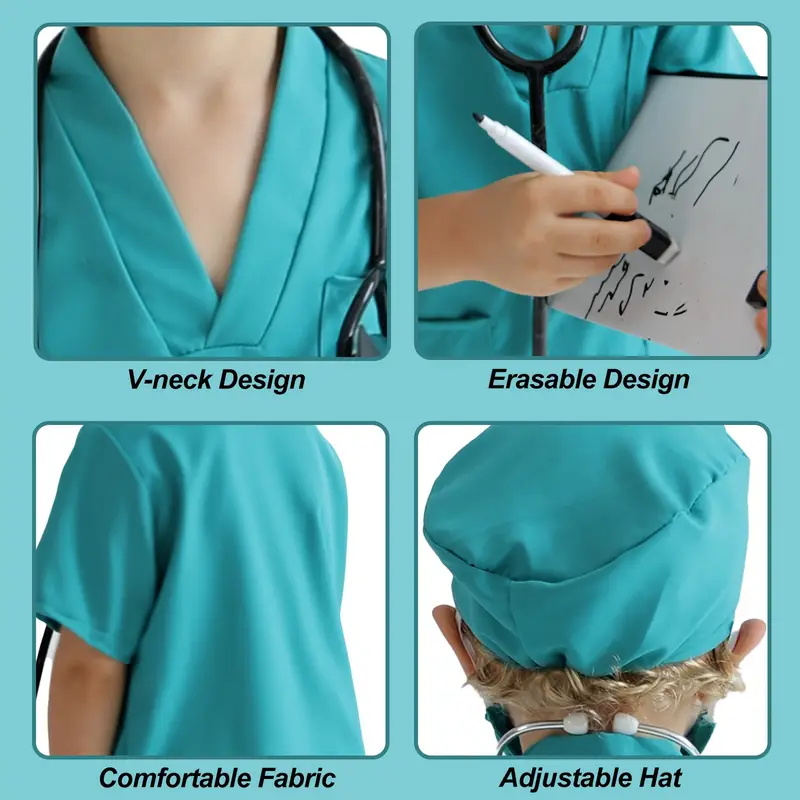 7PCS Kids Doctor Nurse Cosplay - Medical Lab Units ulasan dan harga