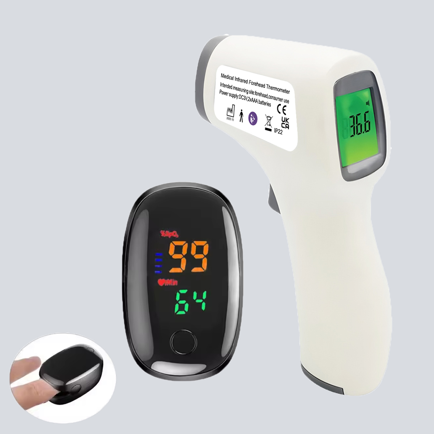 Portable Medical Thermometer & - Pulse Oximeter ulasan dan harga