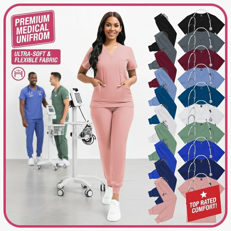 COSWomen Medical Scrubs Set Nu - Medical Lab Units ulasan dan harga