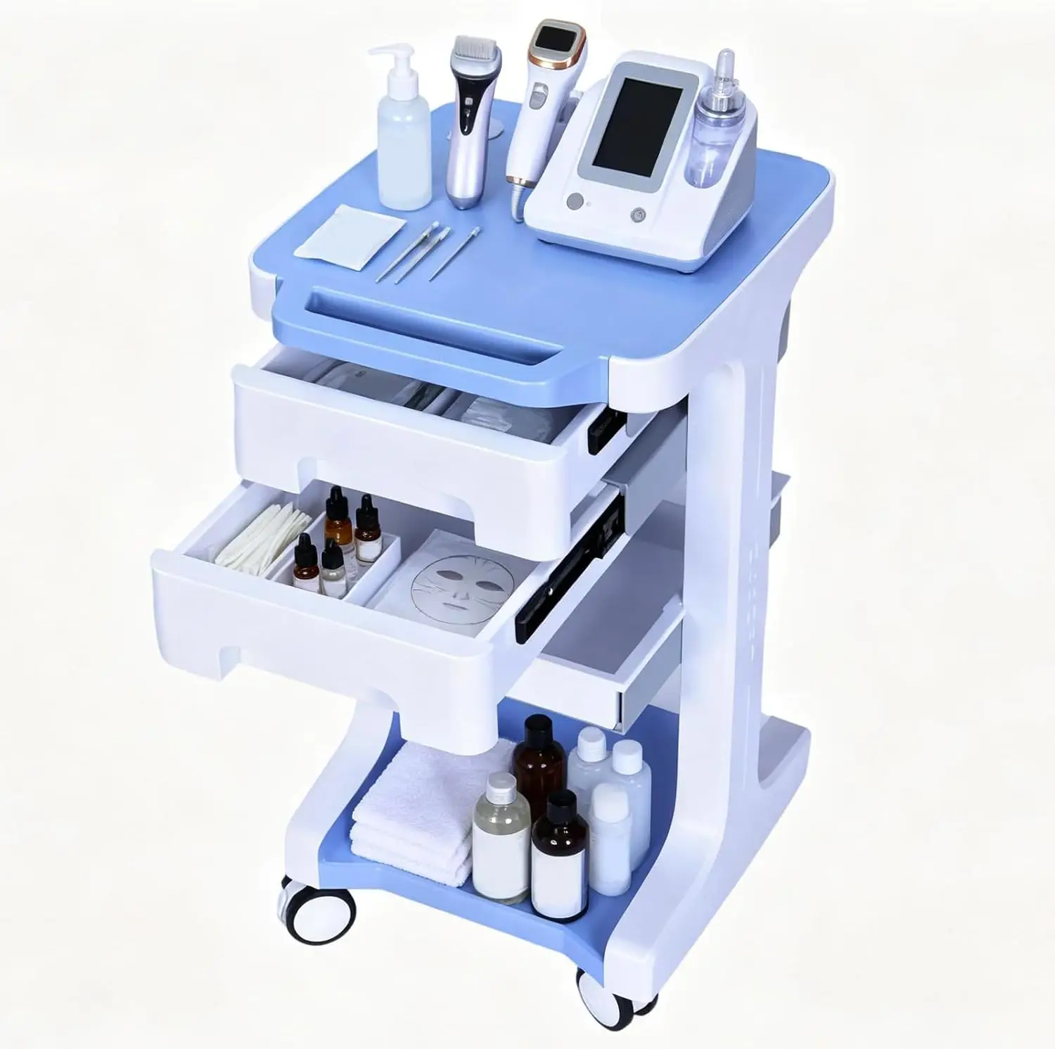 3 Tier Medical Rolling Cart wi - Medical Lab Ultrasound ulasan dan harga