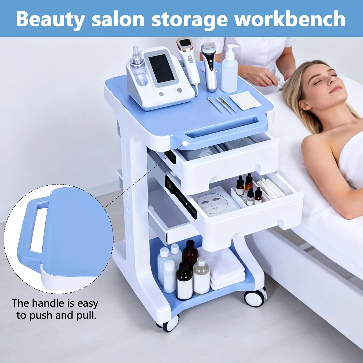 3 Tier Medical Rolling Cart wi - Medical Lab Ultrasound ulasan dan harga