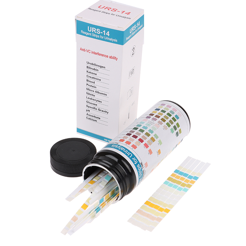 URS-14 100strips Urinalysis Re - Urinalysis Reagent Strip ulasan dan harga