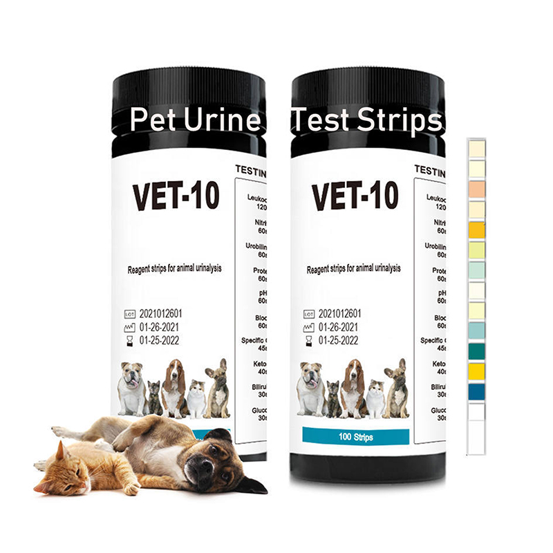 100PCS 10-Parameter Cat & Dog  - Urinalysis Reagent Strip ulasan dan harga
