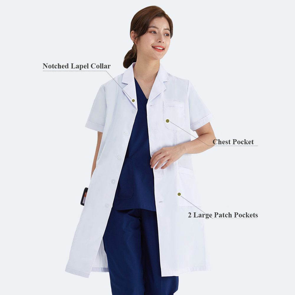 Unisex White Coat Lab Coat Hos - Medical Lab Coats ulasan dan harga